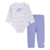 Baby Girl Nike Striped Bodysuit & Leggings Set -kids pajamas set Sales 5687108 White