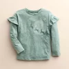 Baby & Toddler Little Co. by Lauren Conrad Organic Long-Sleeve Ruffle Tee -kids pajamas set Sales 5687880 Ocean Green Reindeer