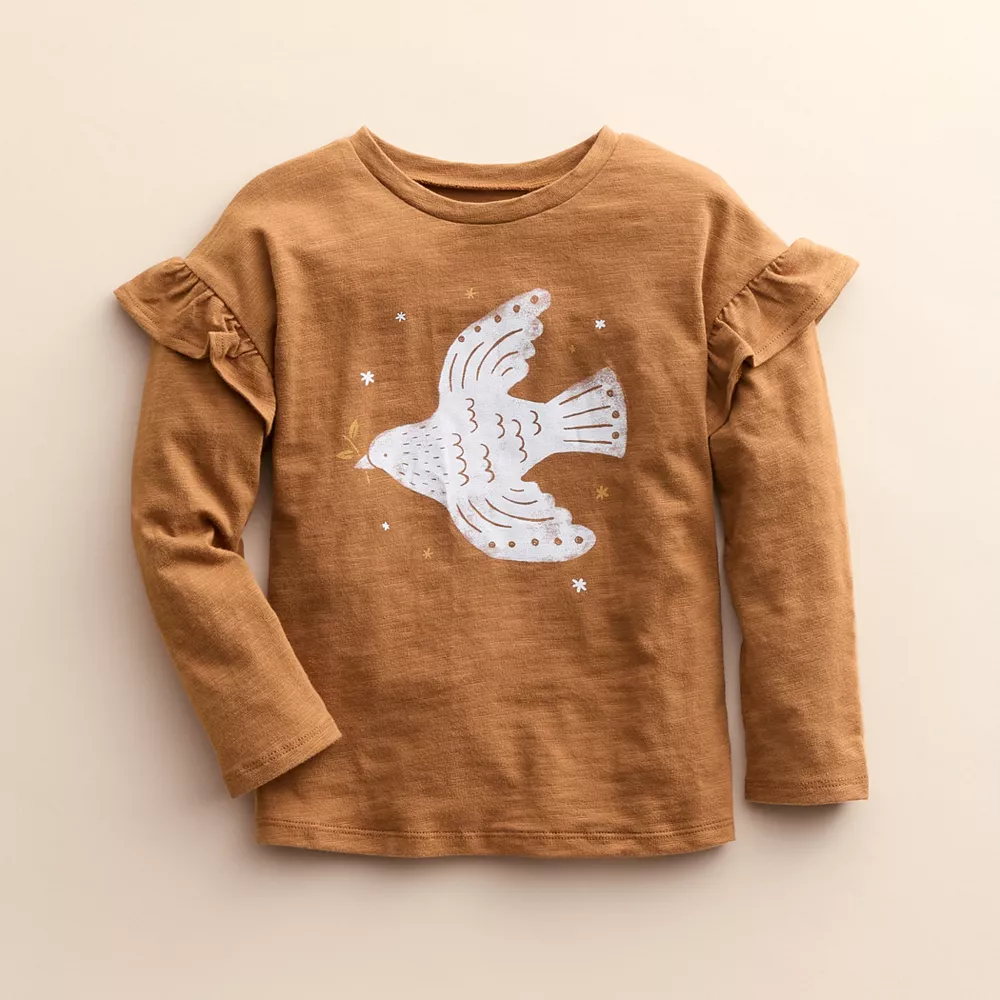 Girls 4-8 Little Co. by Lauren Conrad Organic Long-Sleeve Ruffle Tee 3 Girls 4-8 Little Co. by Lauren Conrad Organic Long-Sleeve Ruffle Tee