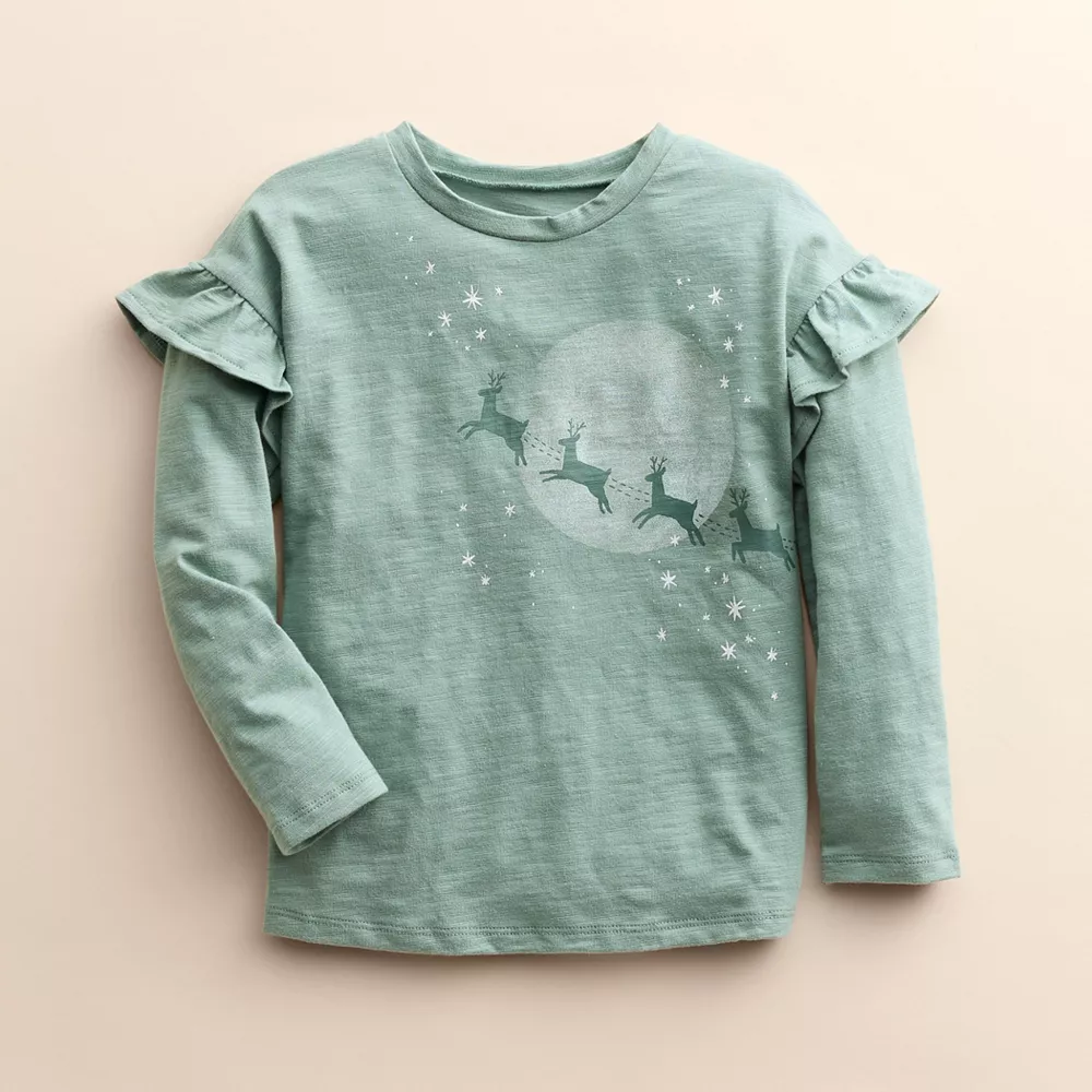 Girls 4-8 Little Co. by Lauren Conrad Organic Long-Sleeve Ruffle Tee 5 Girls 4-8 Little Co. by Lauren Conrad Organic Long-Sleeve Ruffle Tee - Image 3