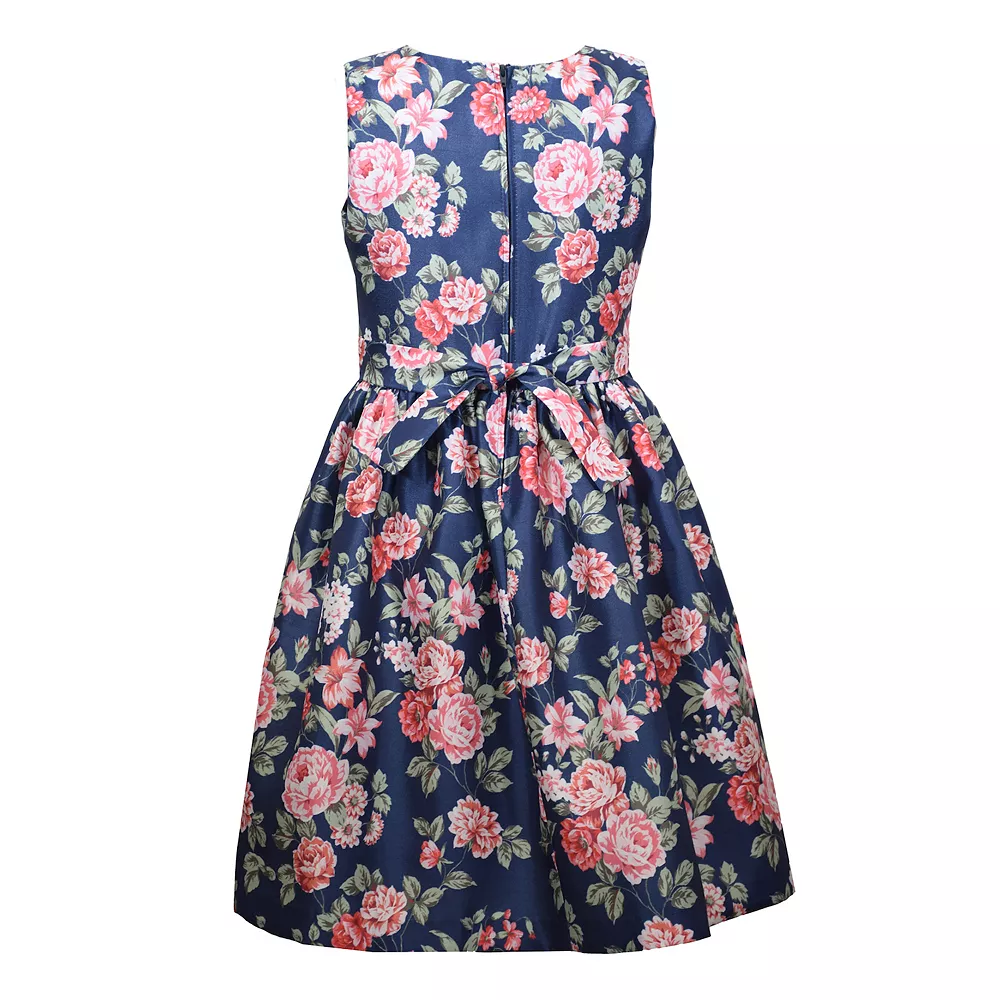 Girls 7-16 Bonnie Jean Shantung Dress with Cardigan 4 Girls 7-16 Bonnie Jean Shantung Dress with Cardigan - Image 2