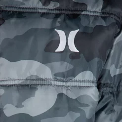 Boys 8-20 Hurley Racer Stripe Puffer Jacket -kids pajamas set Sales 5693302 ALT3