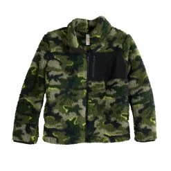 Boys 4-8 Jumping Beans® Sherpa Zip Jacket -kids pajamas set Sales 5694026 Green Camo