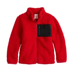 Boys 4-8 Jumping Beans® Sherpa Zip Jacket -kids pajamas set Sales 5694026 Red