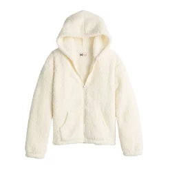 Girls 6-20 SO® Sherpa Zip-Up Hoodie in Regular & Plus