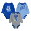 Baby Boys Nike Long Sleeve Bodysuits 3-Pack Set 2 Baby Boys Nike Long Sleeve Bodysuits 3-Pack Set -kids pajamas set Sales 5698496