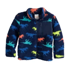 Toddler Boy Jumping Beans® Sherpa Zip Jacket -kids pajamas set Sales 5698822 Navy Dinos