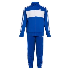 Boys 4-7 adidas Blue & White Essential Tricot Track Jacket & Jogger Pants Set -kids pajamas set Sales 5699120 ALT2