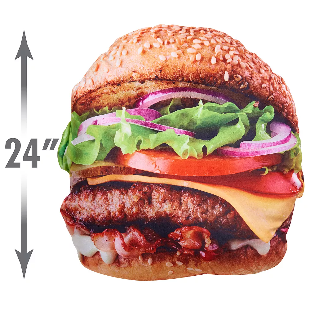 Just Play Seriously Super Sized Cheeseburger Food Plush 5 Just Play Seriously Super Sized Cheeseburger Food Plush - Image 3