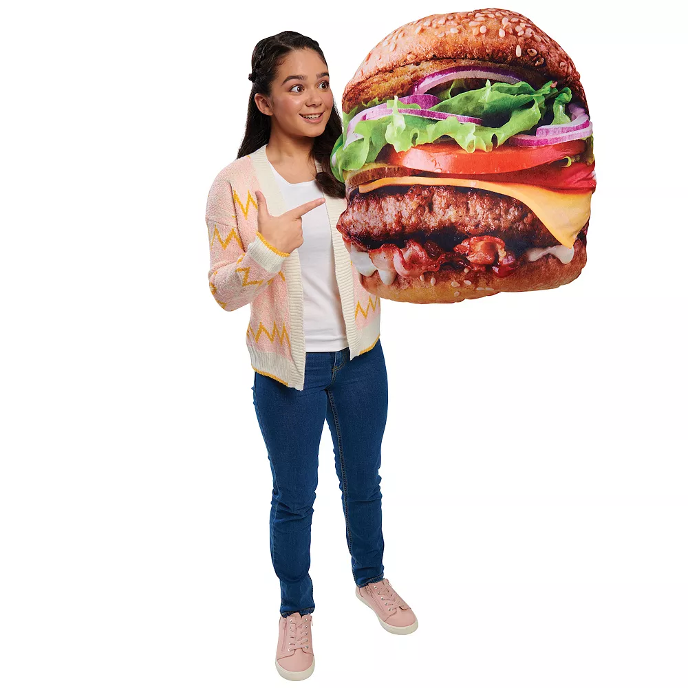 Just Play Seriously Super Sized Cheeseburger Food Plush 6 Just Play Seriously Super Sized Cheeseburger Food Plush - Image 4