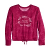 Girls 6-20 SO® Cozy Cinch Hem Tee in Regular & Plus Size -kids pajamas set Sales 5708326 Magenta