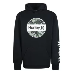Boys 8-20 Hurley Camo Logo Fleece Pullover Hoodie -kids pajamas set Sales 5709262 Black