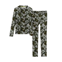 Boys 4-18 Cuddl Duds Comfortech Stretch 2-Piece Base Layer Set 13 Boys 4-18 Cuddl Duds Comfortech Stretch 2-Piece Base Layer Set -kids pajamas set Sales 5716963 Green Camo