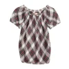 Girls 4-16 SO® Puff Sleeve Woven Top in Regular & Plus Size -kids pajamas set Sales 5718101 Cream Plaid