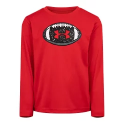 Boys 4-7 Under Armour Pop Out Football Logo Long Sleeve Graphic Tee