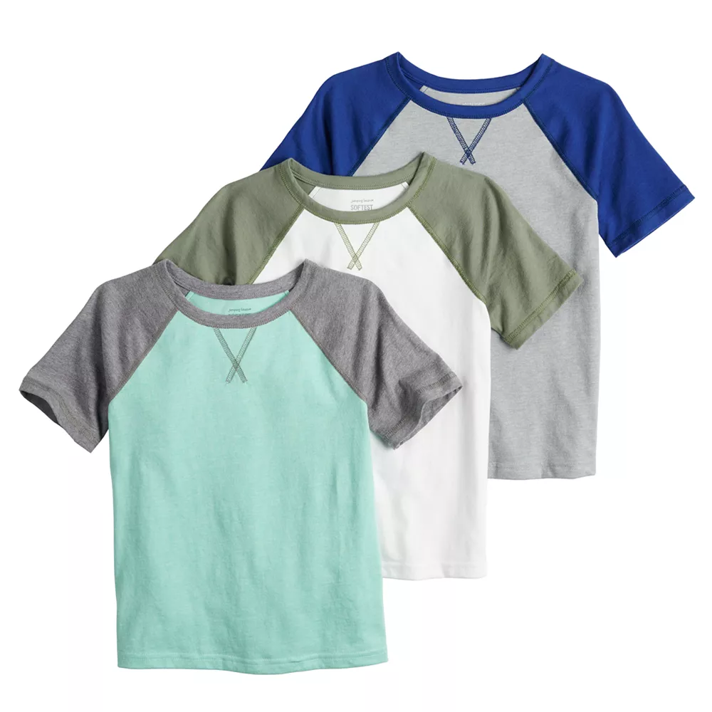 Boys 4-12 Jumping Beans® 3-Pack Adaptive Sensory Raglan Tees 3 Boys 4-12 Jumping Beans® 3-Pack Adaptive Sensory Raglan Tees