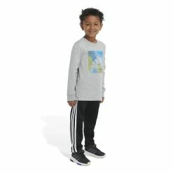 Boys 8-20 adidas Gradient Camo Badge of Sport Heather Tee -kids pajamas set Sales 5731694 ALT4