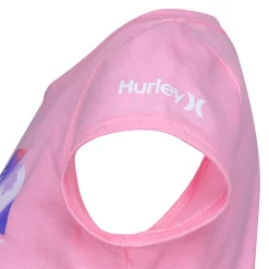 Girls 4-6x Hurley Split Heart Logo Graphic Tee -kids pajamas set Sales 5734855 ALT3