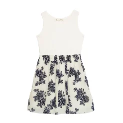 Girls 7-16 Knit Works Babydoll Dress with Popover Top and Necklace -kids pajamas set Sales 5739698 ALT2