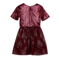 Girls 7-16 Knit Works Babydoll Dress with Short Sleeve Popover Top and Necklace -kids pajamas set Sales 5739699 ALT2