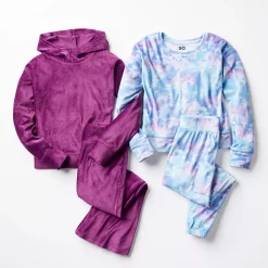 Girls 7-16 SO Cozy Corded Velour Hoodie in Regular & Plus Size -kids pajamas set Sales 5745781 ALT7