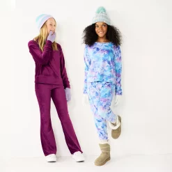 Girls 7-16 SO Cozy Corded Velour Hoodie in Regular & Plus Size -kids pajamas set Sales 5745781 ALT9