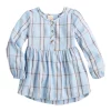 Toddler Girl Jumping Beans® High-Low Flannel Babydoll Top 2 Toddler Girl Jumping Beans® High-Low Flannel Babydoll Top -kids pajamas set Sales 5747864 Blue Plaid
