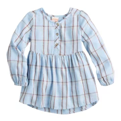 Toddler Girl Jumping Beans® High-Low Flannel Babydoll Top