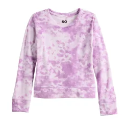 Girls 7-16 SO Cozy Velour Pullover Crewneck in Regular & Plus Size -kids pajamas set Sales 5748183 Purple Cloud