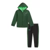 Toddler Boy Under Armour Mesh & Fleece Zip-Up Logo Hoodie & Jogger Pants Set -kids pajamas set Sales 5765864