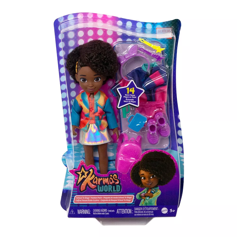 Mattel Karma's World School To Stage Doll & Fashions 3 Mattel Karma's World School To Stage Doll & Fashions