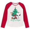 Toddler Girl Jumping Beans® Peanuts "Merry and Bright" Raglan Graphic Tee -kids pajamas set Sales 5810689