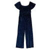Girls 7-16 Three Pink Hearts Velvet and Glitter Jumpsuit -kids pajamas set Sales 5827780