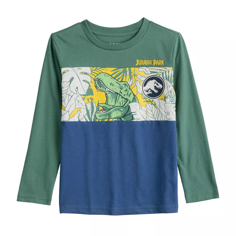 Boys 4-12 Jumping Beans® Jurassic World T-Rex Colorblock Long Sleeve Tee 3 Boys 4-12 Jumping Beans® Jurassic World T-Rex Colorblock Long Sleeve Tee
