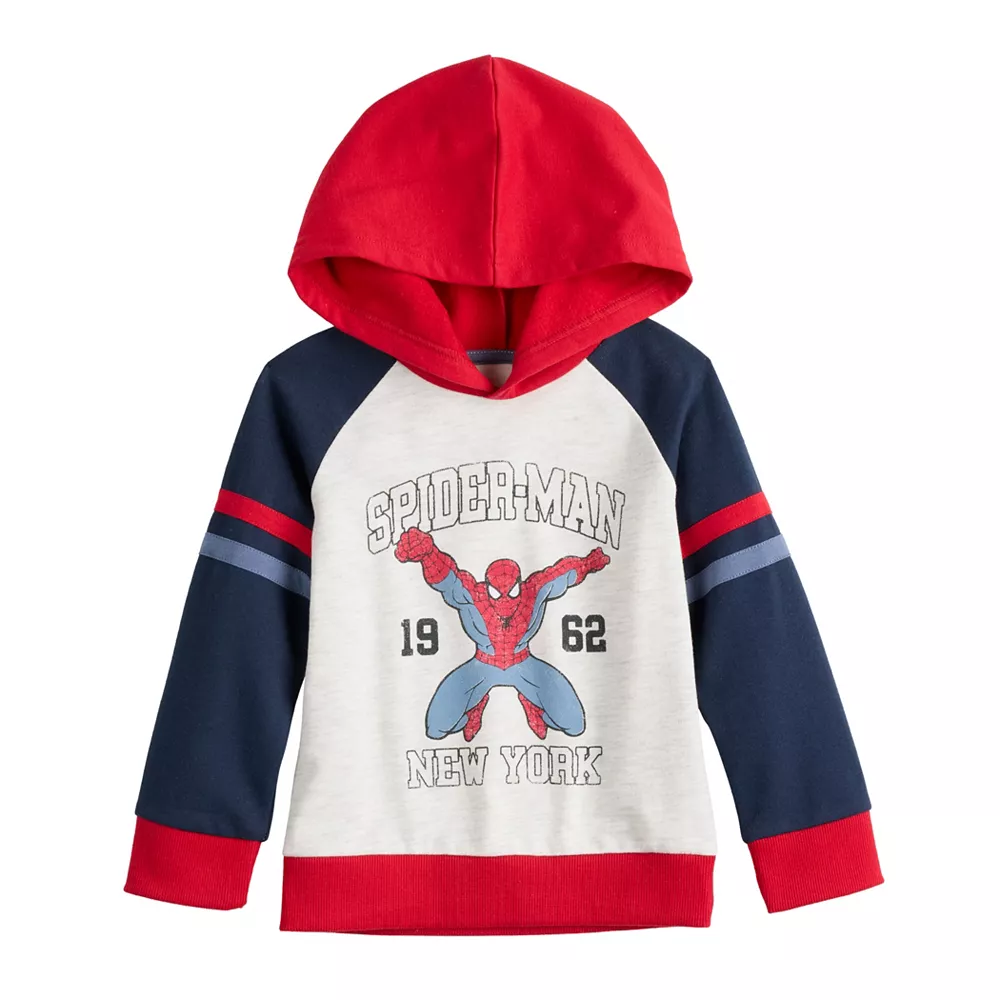 Toddler Boy Jumping Beans® Varsity Marvel Spider-Man Fleece Hoodie 3 Toddler Boy Jumping Beans® Varsity Marvel Spider-Man Fleece Hoodie