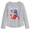 Girls 4-12 Jumping Beans® Miraculous Ladybug "Be Miraculous" Long Sleeve Graphic Tee -kids pajamas set Sales 5881351
