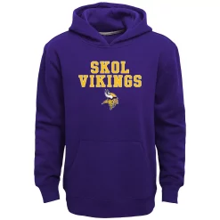 Kids 7-20 Minnesota Vikings Team Slogan Fleece Hoodie