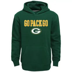 Kids 7-20 Green Bay Packers Team Slogan Fleece Hoodie