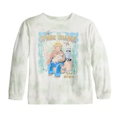 Girls 7-16 Oversized Smokey Bear Nature Long Sleeve Graphic Tee