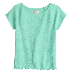 Girls 6-20 SO® Textured Tee in Regular & Plus -kids pajamas set Sales 6150450 Seascape